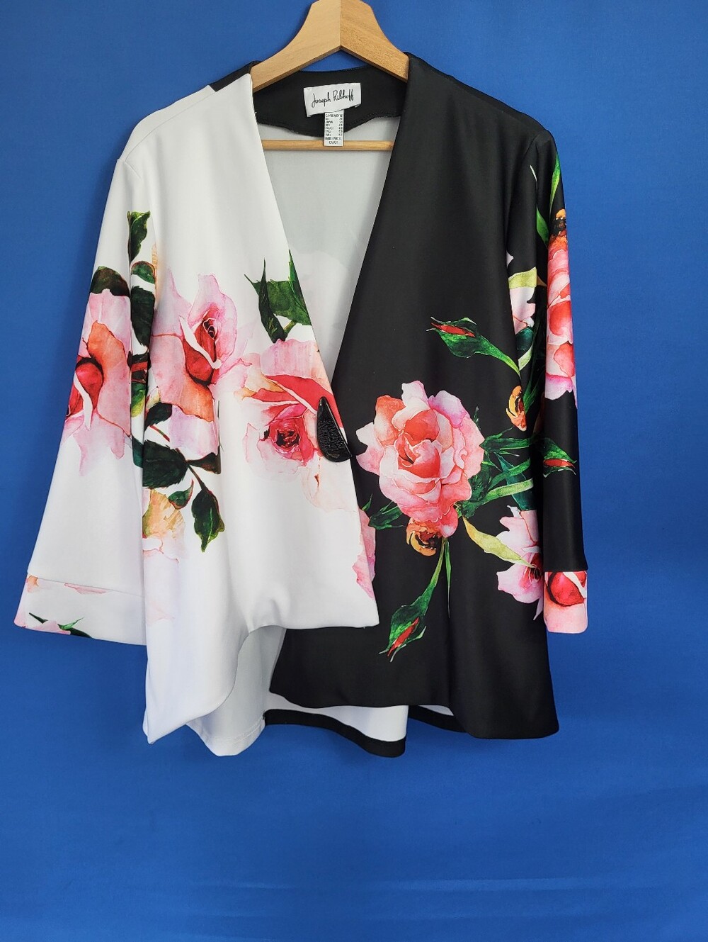 Joseph Ribkoff Size 18 Floral Jacket Kimono Style